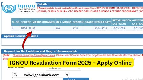 revaluation ignou|ignou revaluation form 2022.